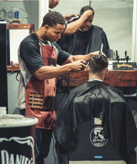 Scissor work over a comb